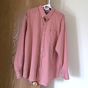 Men IZOD non-iron stretch Large long sleeves shirt,like New!